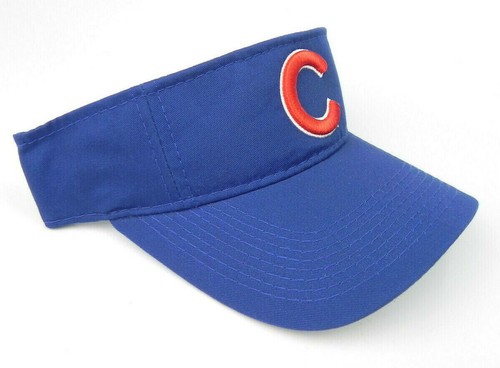 CHICAGO CUBS MLB ROYAL BLUE ADJUSTABLE OUTDOOR BASEBALL SUMMER VISOR CAP HAT NEW - Picture 3 of 6
