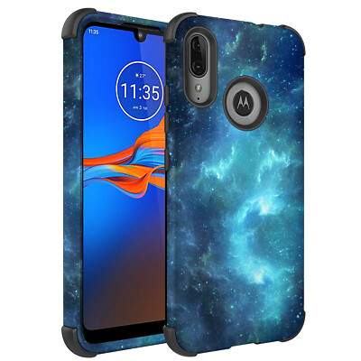For Moto E6 Plus 3-Layer Slim Shockproof Hard Cover Graphic Skin - Main Image