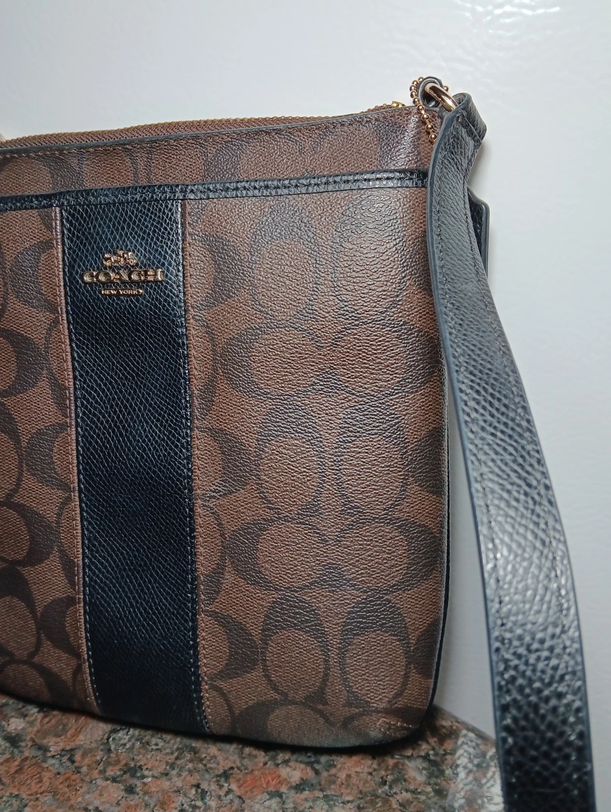 Borsa a tracolla Coach Signature F52856 in PVC