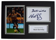 Nick Barmby Signed Autograph A4 photo display Hull City Football AFTAL COA
