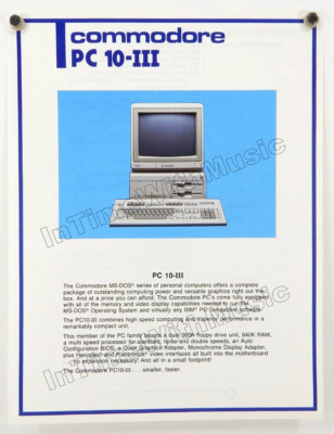 COMMODORE PC 10 III COMPUTER VTG 1989 Catalog Insert Brochure NEW Not a Print Ad