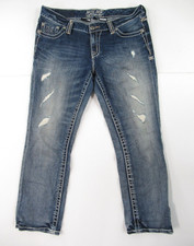 MISS ME THE M SERIES EASY CAPRI JEANS TAG SIZE 30 MEASURED 34X28 MM 269
