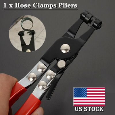 Fuel Line Clamp Assortment 132-Piece Spring Hose Clamp Kit With Pliers - Universal Fuel Line &amp; Vacuum In 16 Sizes (6-25mm) Hose Clamps