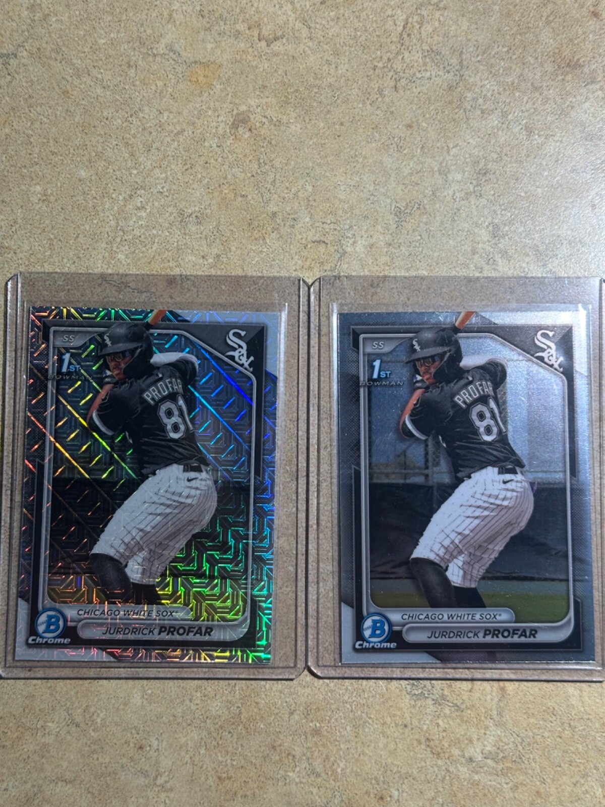 Jurdrick Profar 2024 1st Bowman Chrome Base & Mojo Refractor Chicago White Sox