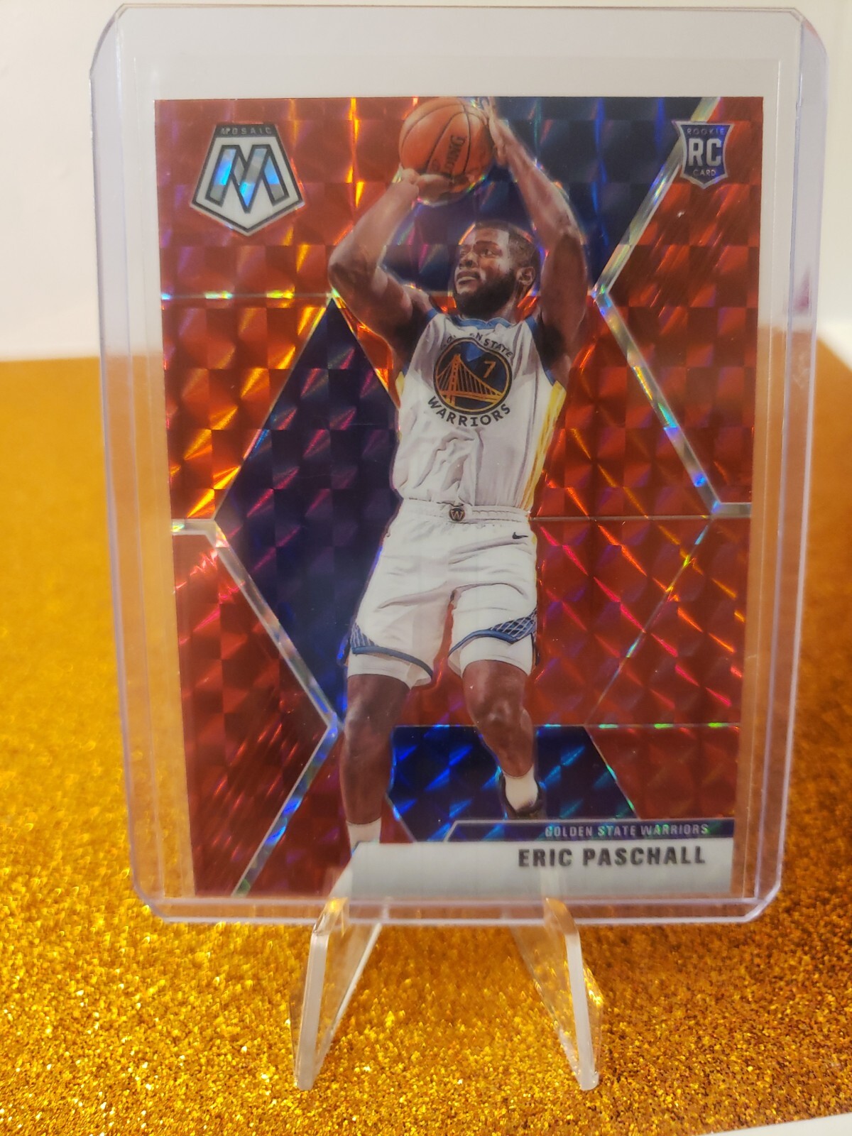 ERIC PASCHALL 2019-20 Mosaic RED MOSAIC PRIZM RC Panini Warriors #250