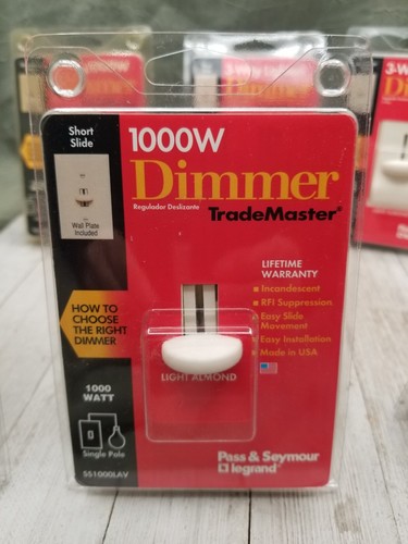 99 Pcs Lot Pass Seymour Legrand Light Dimmer Single Pole 3 Way 1000 600 Watt - Picture 7 of 16
