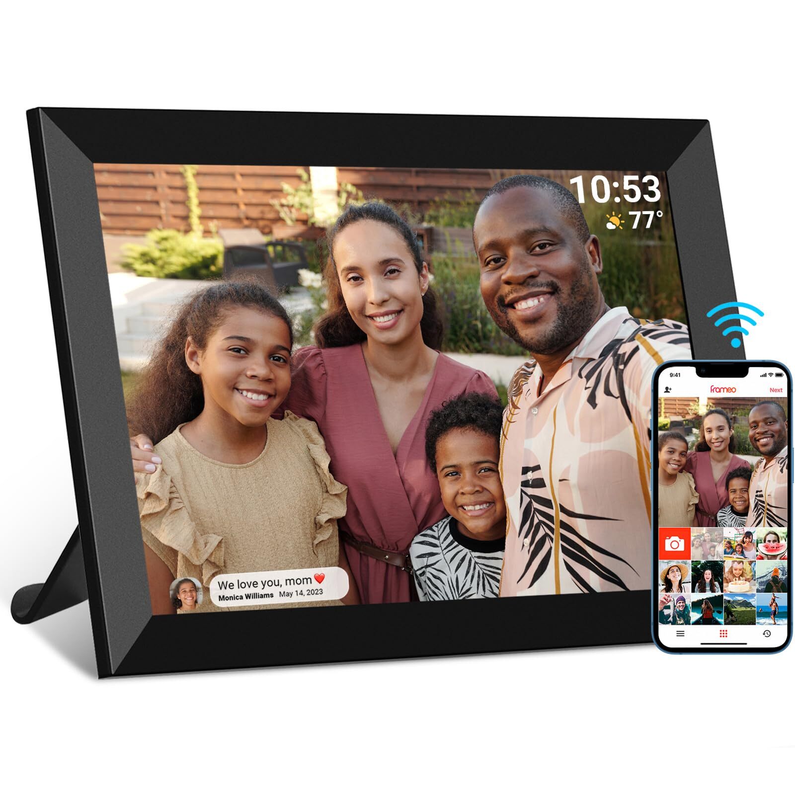 32GB FRAMEO 10.1 Inch WiFi Digital Picture Frame HD IPS Touch Screen 1280x800