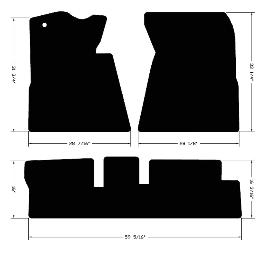 ¡NUEVO! Alfombrillas negras Buick Riviera 1966-1970 logotipo bordado emblema los 3 tapetes Foto 4 de 4