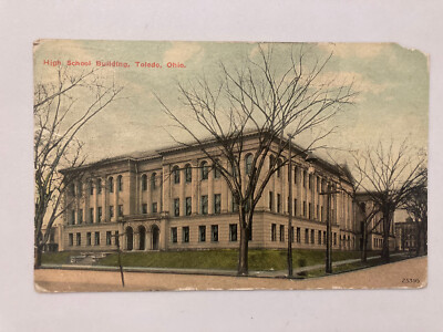 #ad C. 1910 Central High School Building Toldeo Ohio Vintage Postcard $6.99