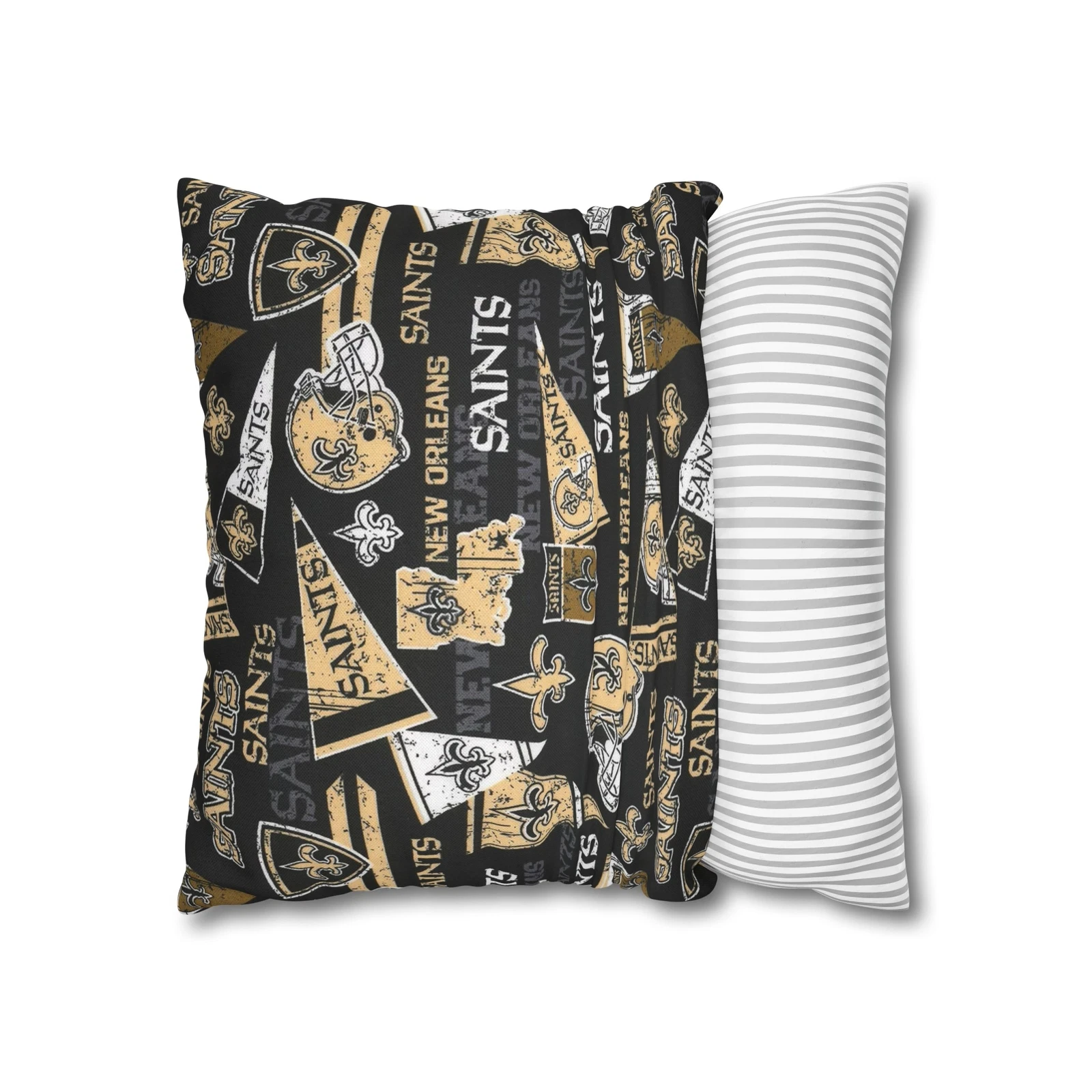 New Orleans Saints Spun Square Throw Pillowcase