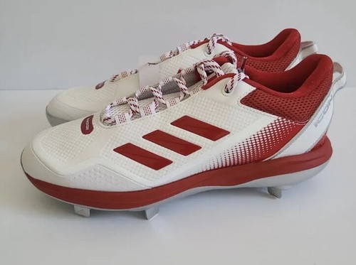 Adidas Men's Baseball Cleats Icon 7, GW3933, Red White Low Top, Size 14, NEW