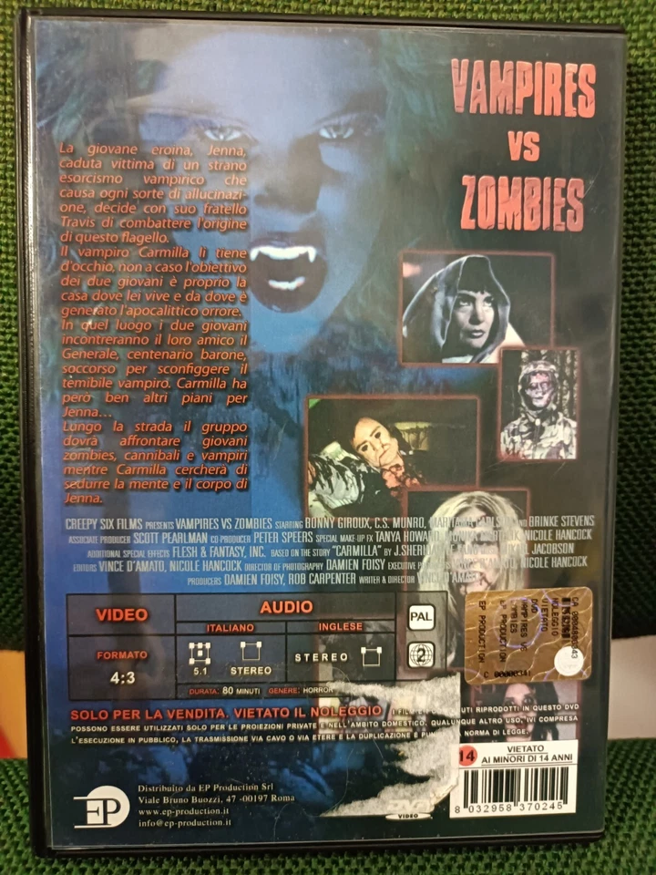 LOTTO 5 DVD HORROR IT MARTIN GRUDGE ESORCISTA VAMPIRES VS ZOMBIES - Immagine 2 di 4