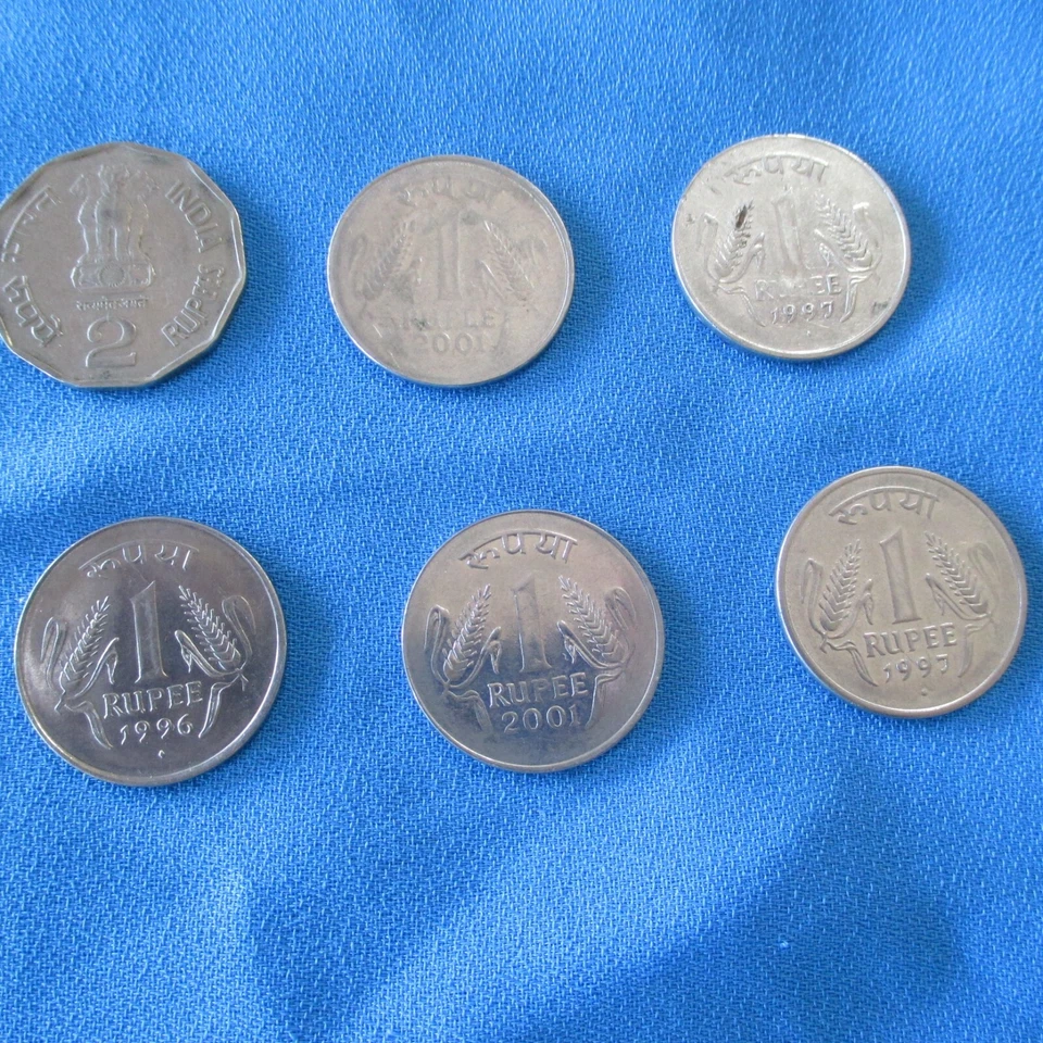 LOT 10 INDIAN Coins 1 Rupee 2 Rupee 5 Rupee COINS 1996 - 2013 Hard to Find INDIA - Image 3 of 4