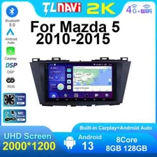 Carplay Android Auto Car Radio For Mazda 5 GPS Navigator Multimedia Player QLED