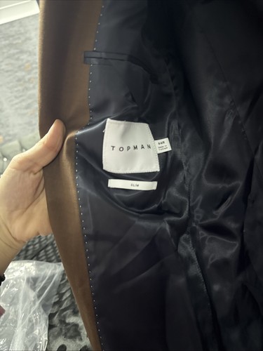 Topman Slim Utility Blazer In Dark Brown - Picture 4 of 5