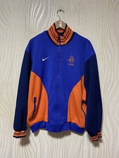 NETHERLANDS 1996 1997 1998 FOOTBALL SOCCER TRACK JACKET NIKE sz L MEN BLUE