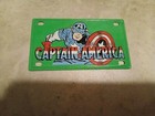1967 Marx Marvel Captain America Bicycle License Plate Marvelmania 1960s Nice!!