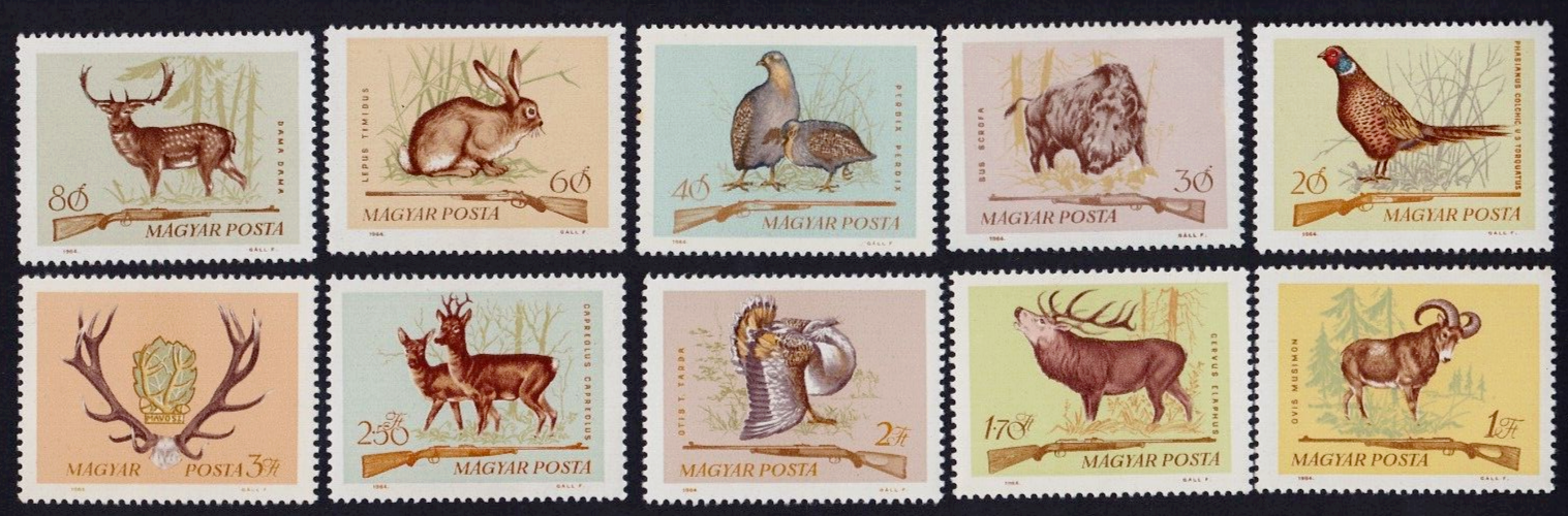 HUNGARY 1964 WILD ANIMALS Sc 1626-1635 MNH | eBay