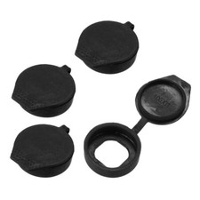 4 PCS Black Plastic Key Panel Cam Lock Dust Cover Waterproof Cap