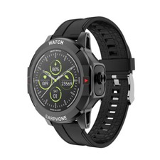 2 In 1 Bluetooth Smart Watch Twins Headset Fitness Tracker Support Memory Card