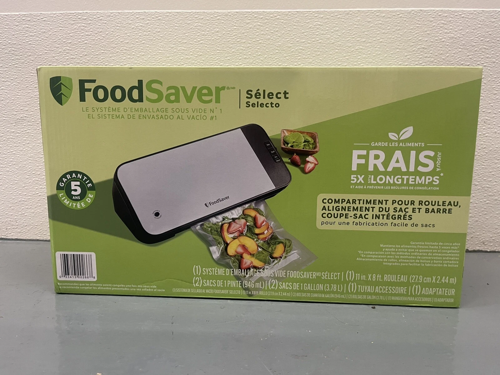 FoodSaver VS2120 Vacuum Sealer System Silver Moist/Dry Modes w/ Starter Kit NEW