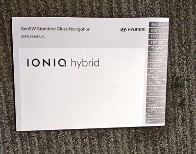 HYUNDAI IONIQ HYBRID Navigationshandbuch einfache Anleitung MEHRSPRACHIG Ref 1268