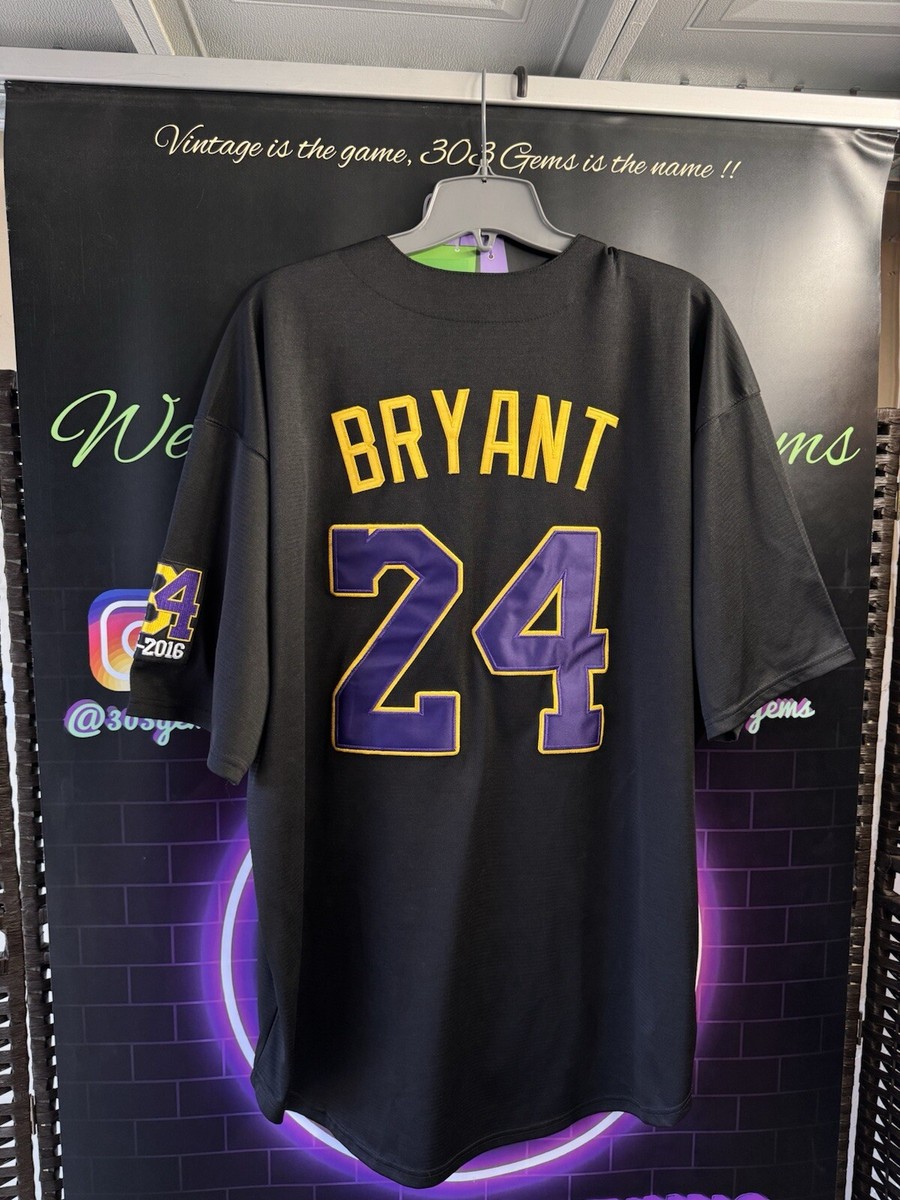 Kobe Bryant #8 #24 MAMBA FORVER BASEBALL STITCHED Jersey