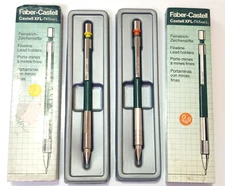 Vtg 2Pcs Nos FABER-CASTELL XFL-K FINE L 0.3+0.9mm Drafting Mechanical Pencil 80s