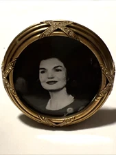 Linda Levinson Designs Swarovski Crystal Round Picture Frame Mini Jackie Kennedy