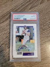 JAKE BROWNING Rookie Card Auto SP 2019 Score Football #416 RC Bengals PSA 10