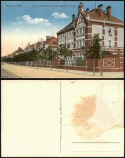 Riesa Strassen Ansicht Kaserne des 2 K. S. Pionier-Bataillon No. 22. 1916