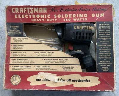 Vintage Craftsman Electronic Soldering Gun 250 W w/ Light No. 5367- 1950s In Box