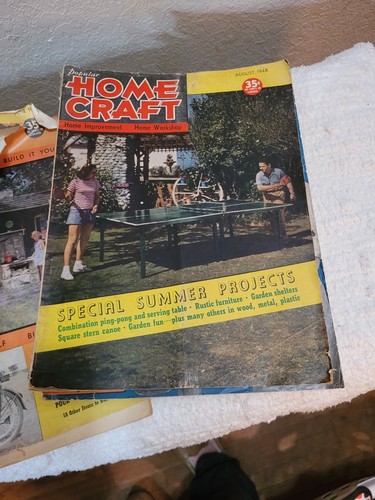 Lot Of 5 Retro POPULAR HOME CRAFT Magazine Tear Drop Trailer Plans DIY HOMESTEAD - Imagen 5 de 6