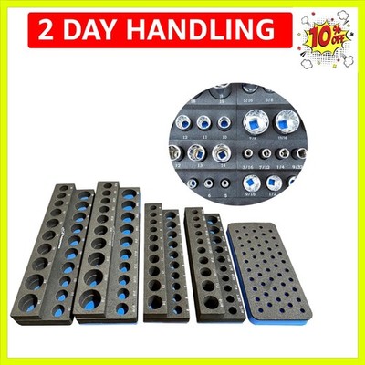 ToolGear Socket Organizer - Easy to Read Size labels. Holds 80 sockets,50 hex...