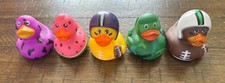 LOT of 5 Bath Ducks Toys Rubber DUCKY, Jeep Decor Cute Collectibles EUC