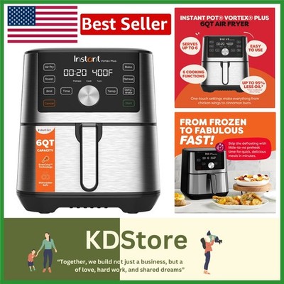 Healthier Cooking Made Easy   6QT Programmable Air Fryer with Touch Control