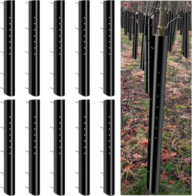 10 Pack 48 Inch Tree Seedling Sapling Grow Tubes Standard Vented Seedling Protec