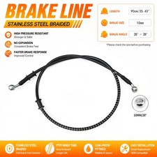 Black 90cm 35.43 Motorcycle Brake Clutch Oil Hose Line Pipe Braided Hydraulic Black 90cm 35.43 Motorcycle Brake Clutch Oil Hose Line Pipe Braided Hydraulic