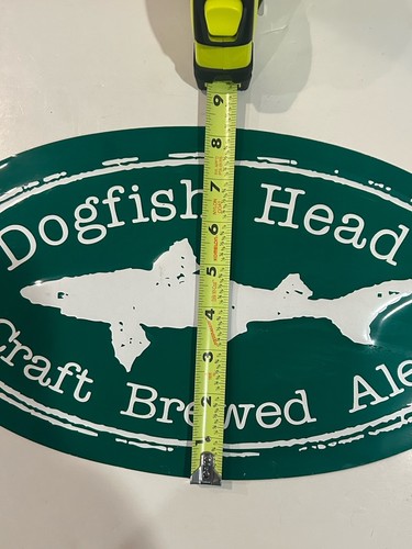 Dogfish Head Craft Brewed Ales grün Blech Bier kleiner Tacker Wandschild 15"x8,5" - Bild 9 von 11