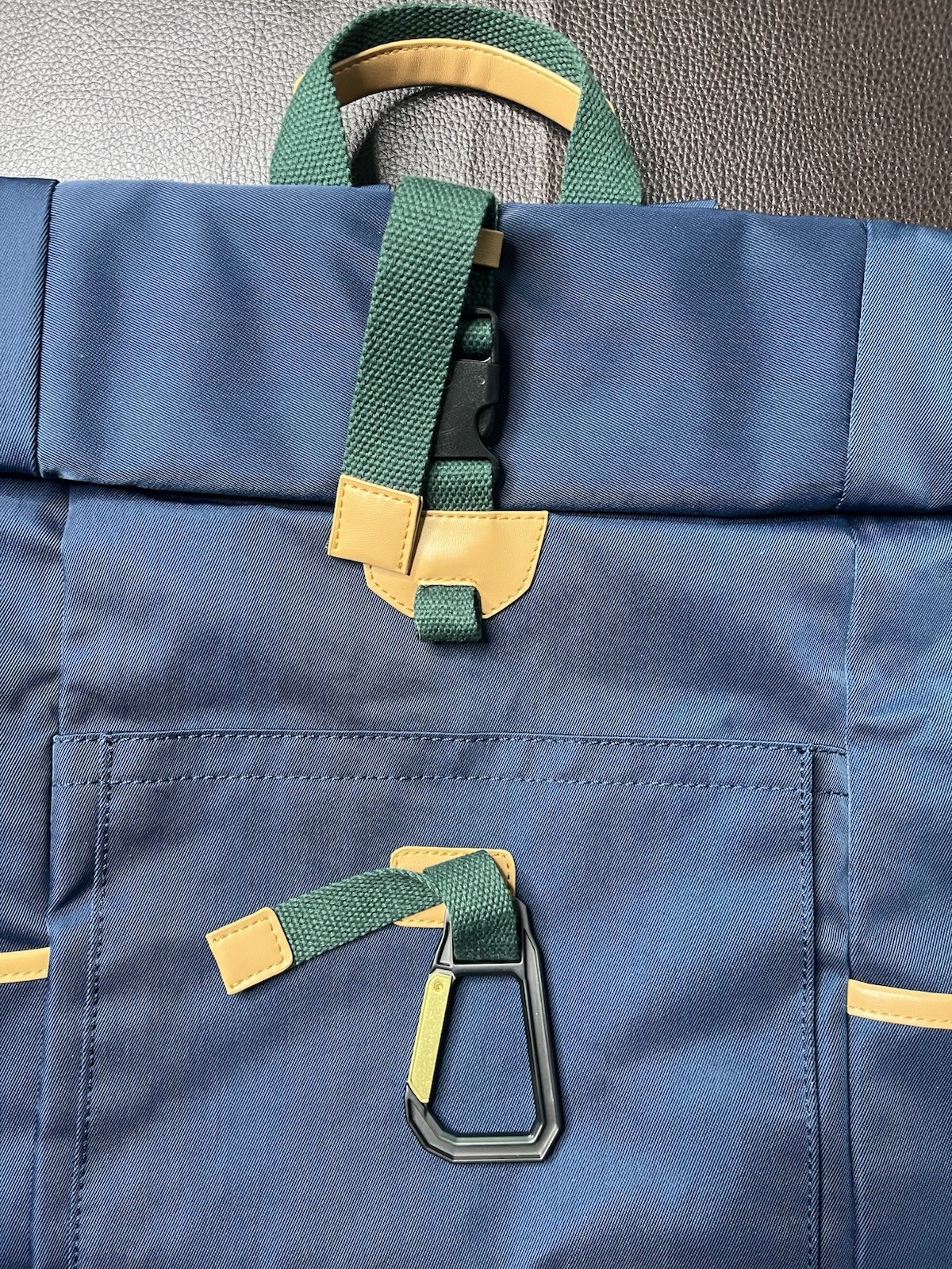 MASTERPIECE Backpack Polyester BLU Green Roll Top… - image 3