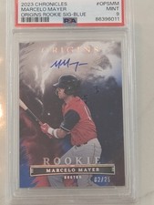 2023 Panini Chronicles MARCELO MAYER Origins Rookie RC AUTO Blue #/25 PSA 9 MINT