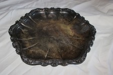 VINTAGE INTERNATIONAL SILVERPLATE -12 INCH TRAY/PLATTER  - USED