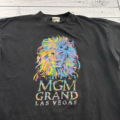 Vintage 1997 MGM Grand Las Vegas Short Sleeve T Shirt Men's XL Black