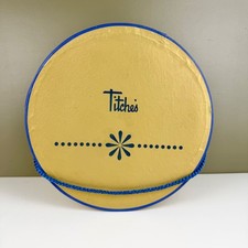 Vintage Hat Box Titche's Department Store Gold Blue Rope