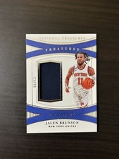 Jalen Brunson 2022-23 National Treasures Treasured Threads /99 GU Jersey Relic