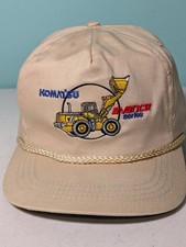 Vintage Komatsu Avance Series Construction Rope Hat Cap 100% Cotton StrapBack
