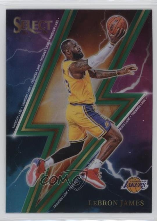 2023-24 Panini Select Thunder Lane Green Prizm LeBron James #8 07sf