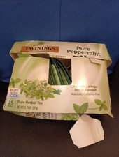 Pure Herbal Tea, Pure Peppermint, Caffeine Free, 25 Tea Bags, 1.76 oz 50 g