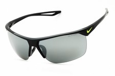 NIKE TRAINER EV0934 001 Sunglasses Black Frame Silver Lenses 57mm