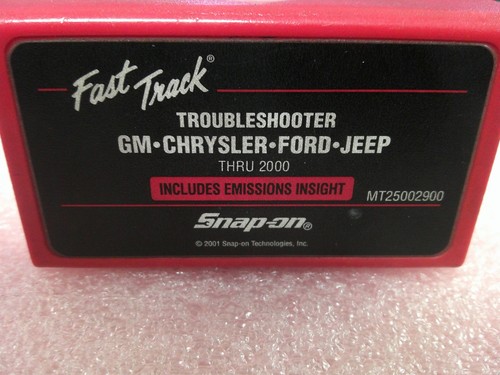 Snap-on Fast Track MT25002900 Troubleshooter GM-CHRYSLER-FORD-JEEP Thru 2000